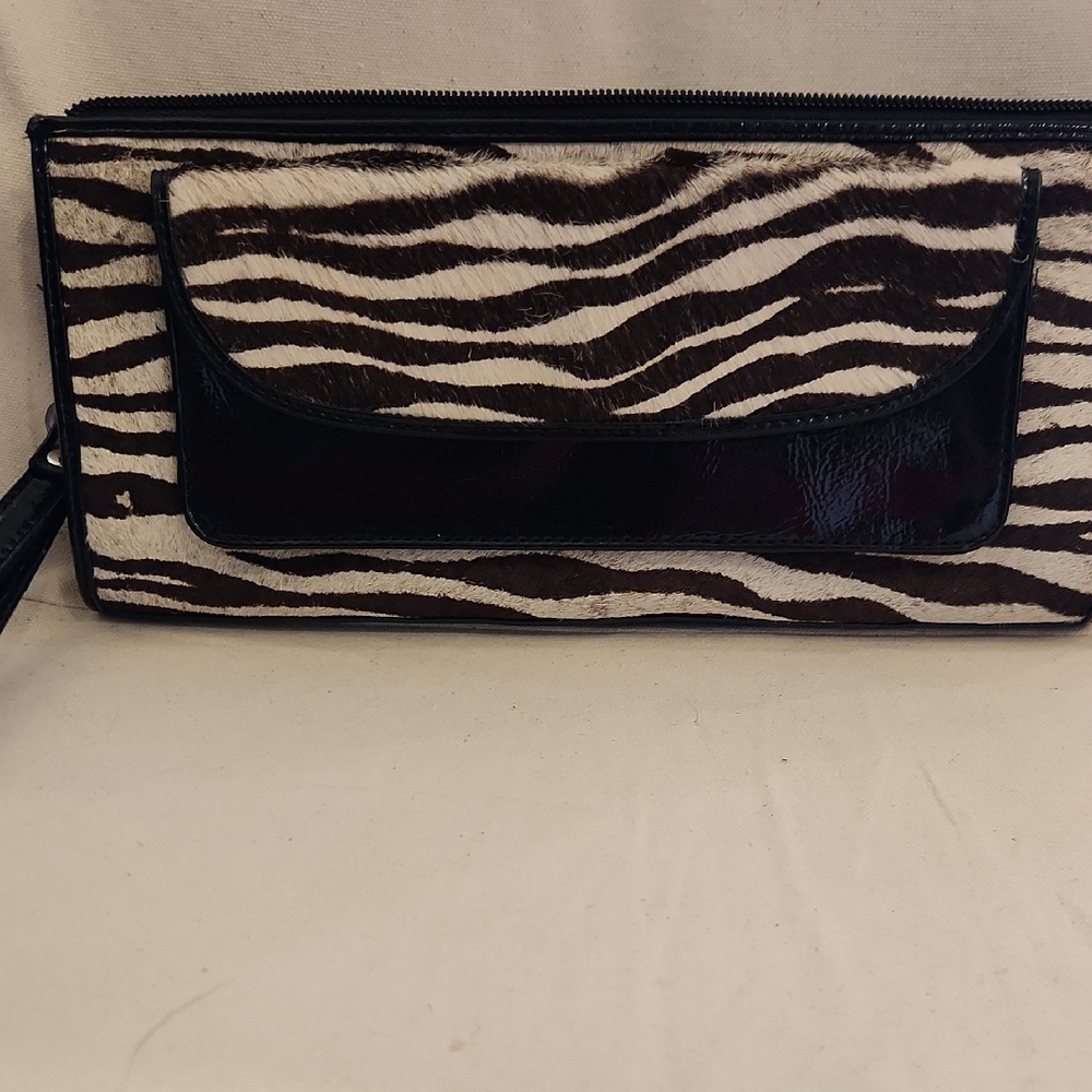 Talbots Zebra Print Clutch